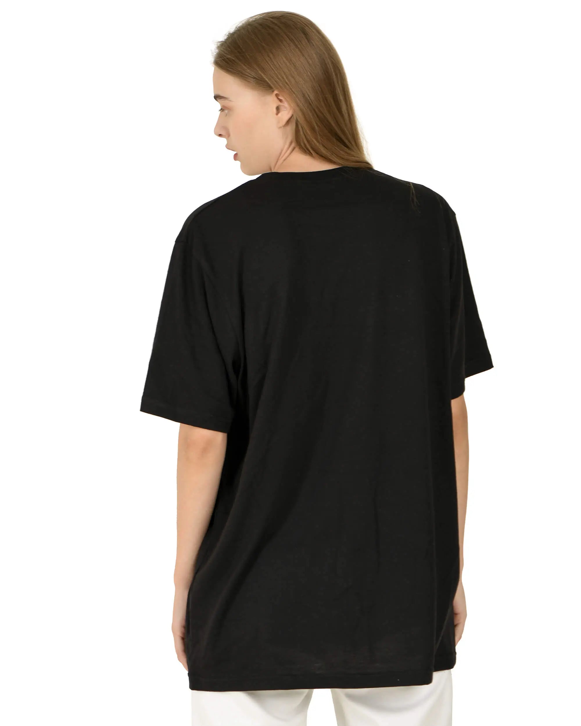 T-shirts amples à manches courtes pour femmes (noir)