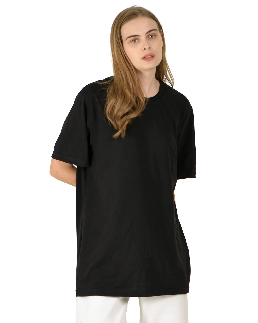 T-shirts amples à manches courtes pour femmes (noir)