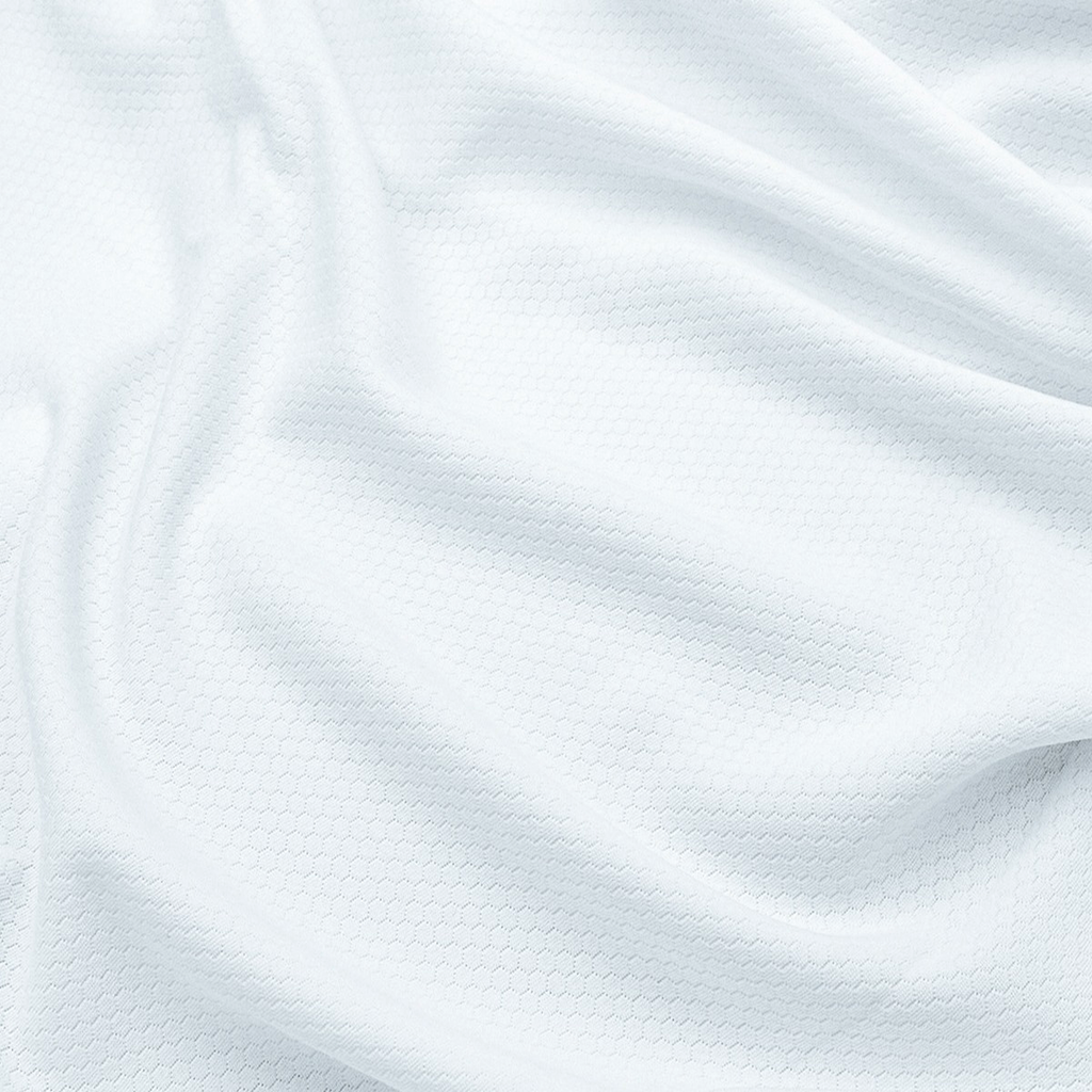 CA900  100% Polyester 150 GSM Hexagon Mesh Fabric – White | 60/62” Width | Sublimation Ready