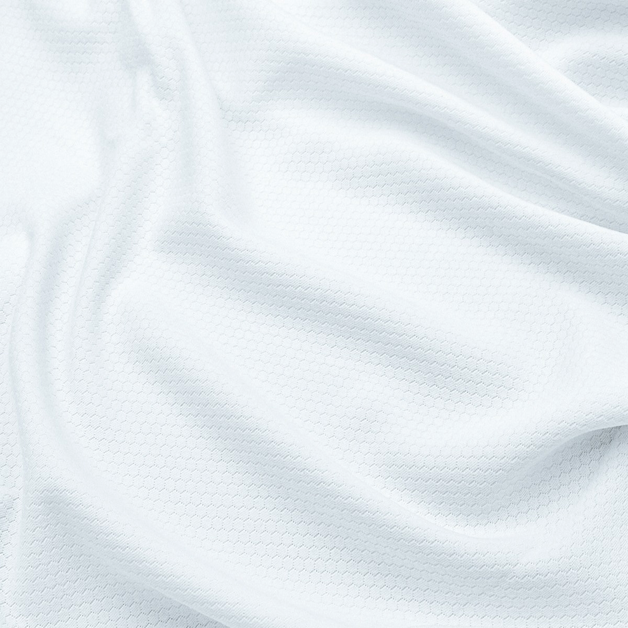 CA900  100% Polyester 150 GSM Hexagon Mesh Fabric – White | 60/62” Width | Sublimation Ready